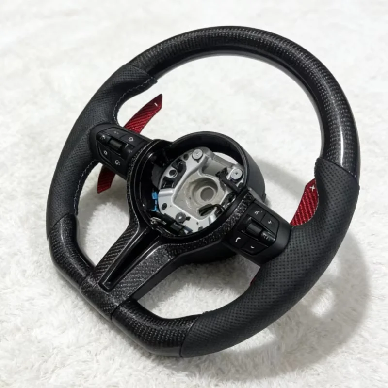 F31 F32 F33 F34 F36 F10 F11 F20 F21 F22 F25 F01 F06 F07 F12 F13 M3 M4 M5 M Sport Carbon Fiber Steering Wheel Cover For BMW F30