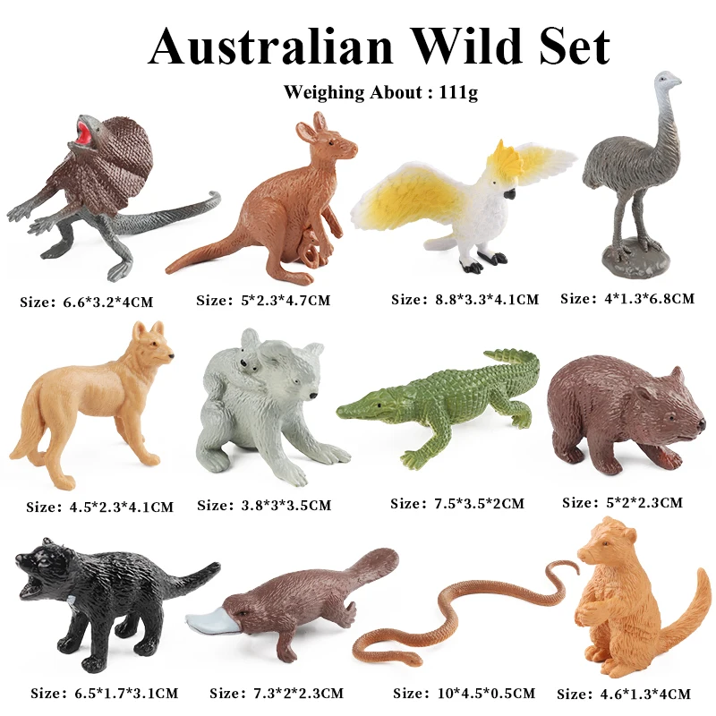 Oenux Montessori Spielzeug Wild Farm Dinosaurier Ozean Katze Tiere Modell Action Figur Zoo Figuren Nette Miniatur Bildung Kind Geschenk – Detail 10