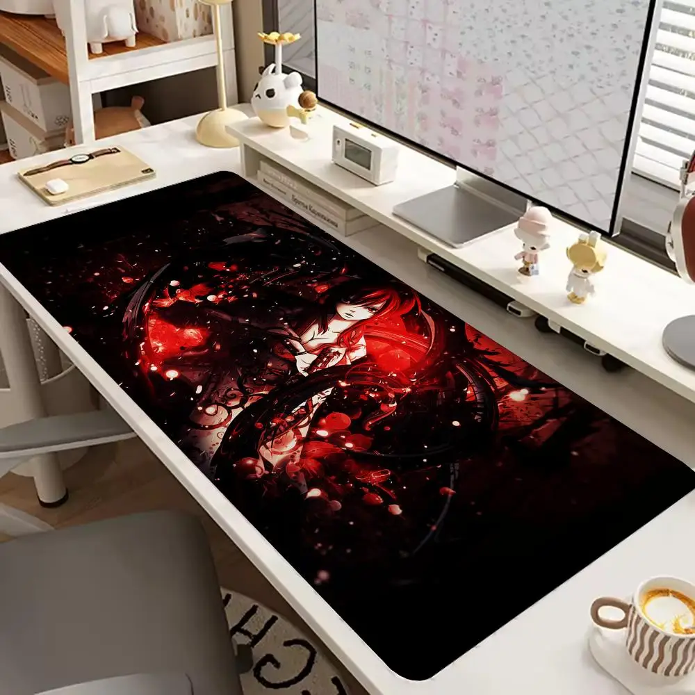 

1 Piece Fairy Tail Erza Scarlet Anime Floor Mat XXL Mouse Pad Gaming Accessories Rubber Non-slip Protective Pad Gamer Mouse Pad