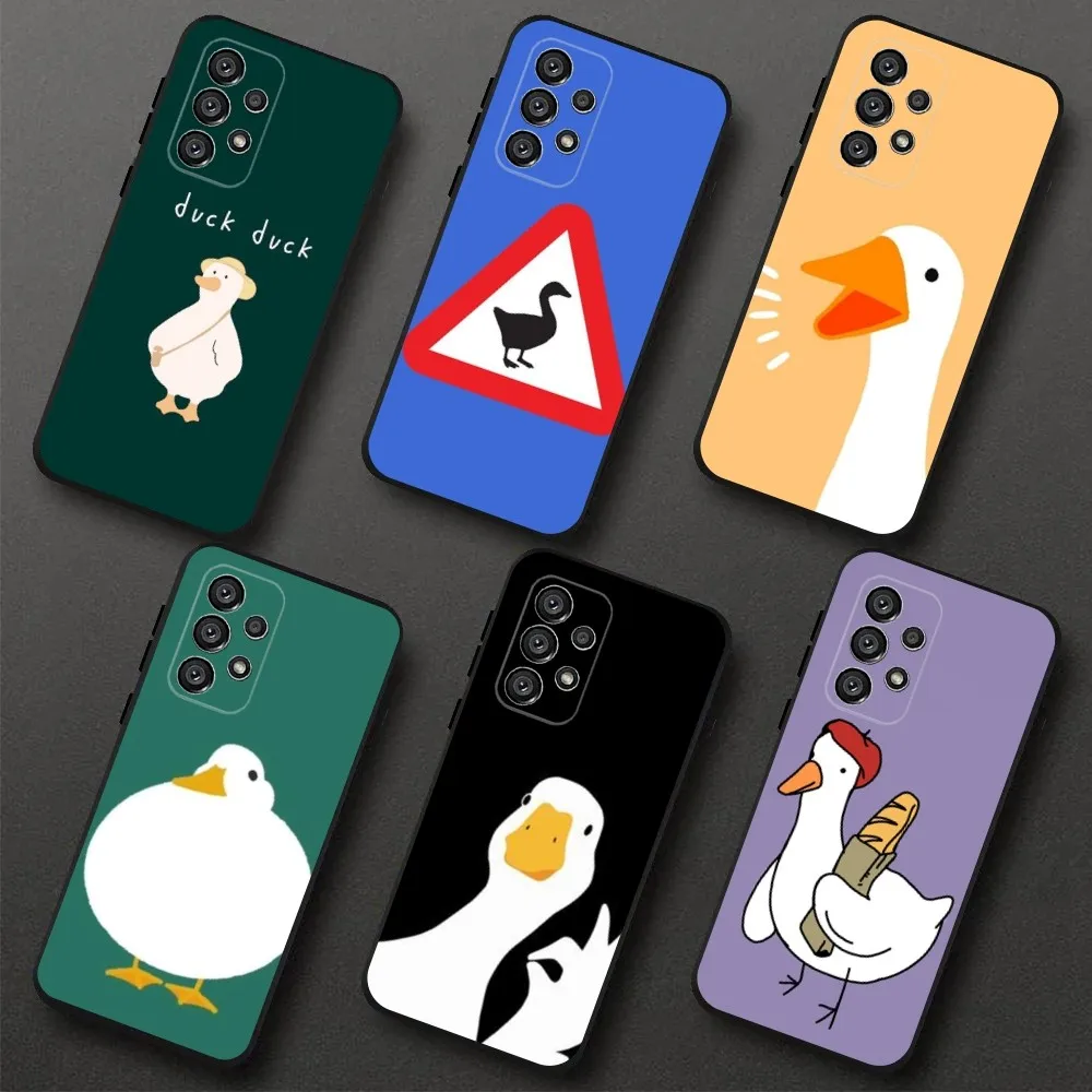 D-DucK Goose Game  Phone Case For Samsung Galaxy A20,A21s,A22,A31,A32,A52,A53,A72,73,A80,A91 Soft Black Cover