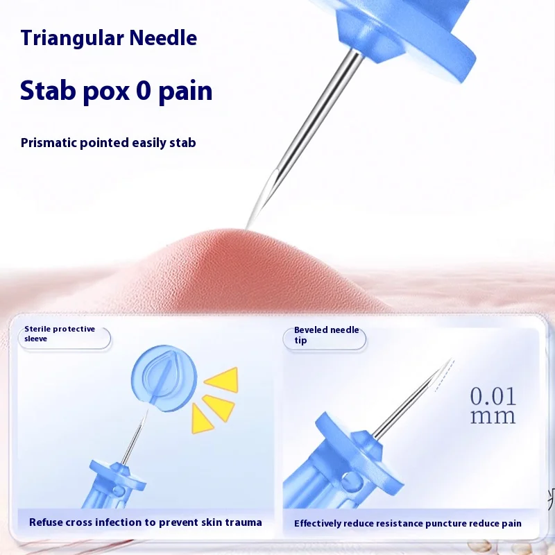 50 pezzi monouso per la rimozione di punti neri aghi per l'acne strumento per la rimozione di punti neri e pulizia del viso aghi in acciaio inossidabile