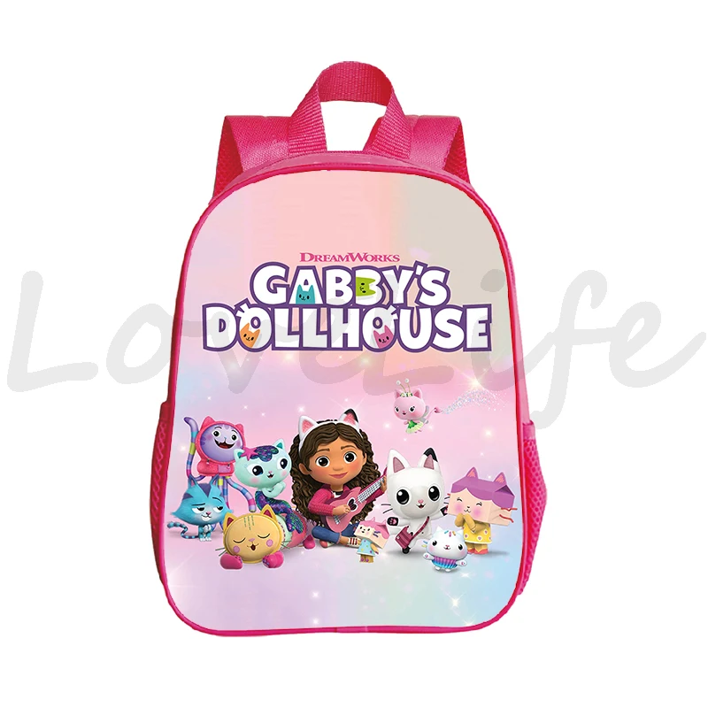 

Gabby's Dollhouse Backpack Girls Lovely Bookbag Kids Kindergarten Backpacks Toddler Pink Rucksack Gabbys Dollhouse School Bags