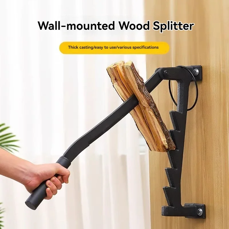 Upgrade Wall-mounted Wood Splitter Manual Wood Splitter Outdoor Camping Tool Home Wood Dispenser