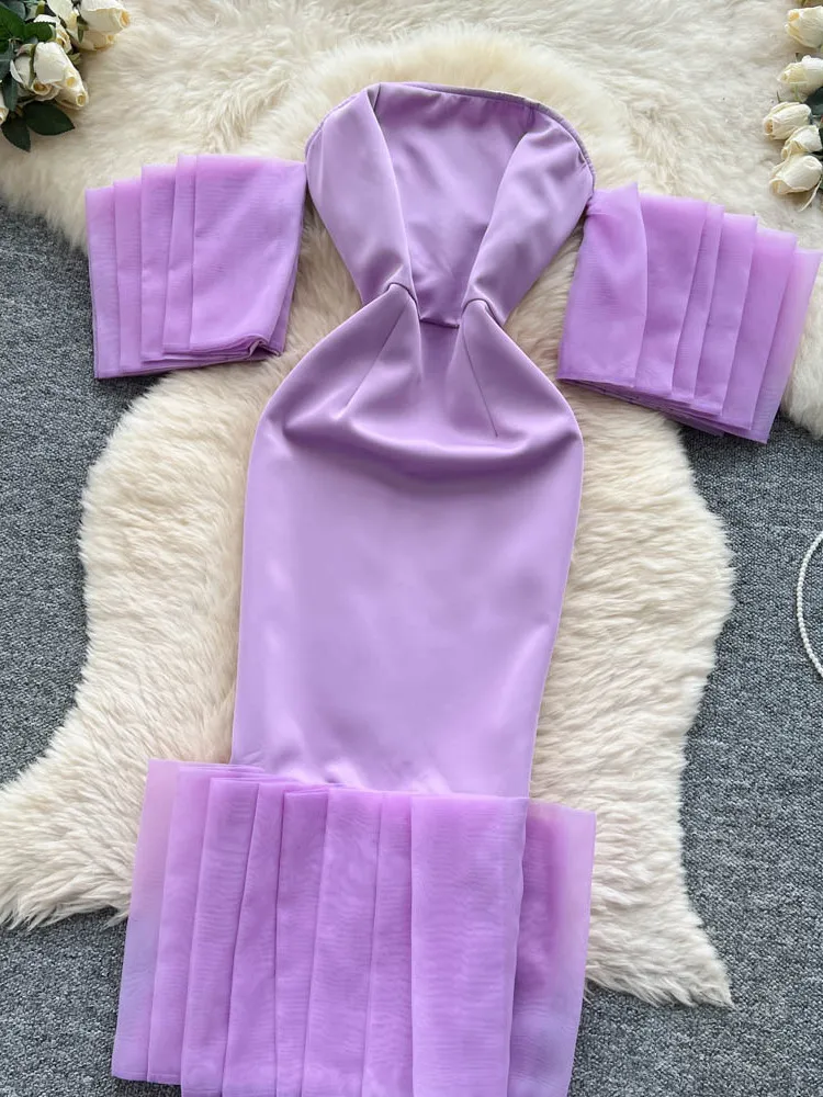 تنورة صيفية Me Splice للتخسيس طويلة Dr للسيدات لوصيفة العروس بخصر عالٍ على شكل حرف a Sle النسخة الكورية من الرياح والمطر #2