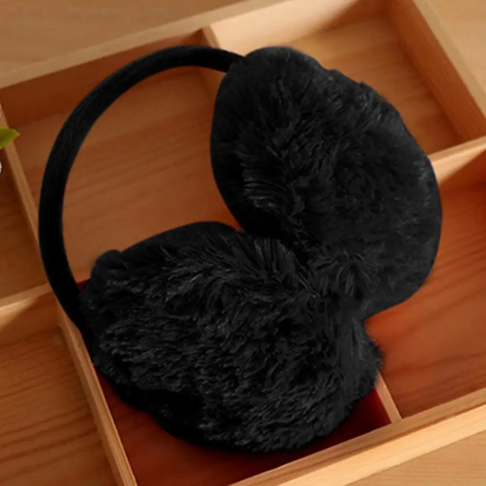 Soft Plush เครื่องอุ่นหูนุ่มอบอุ่นสีทึบ Plush ถัก Earmuff กลางแจ้งเย็นหู Muffs ฝาครอบหู Earflaps แถบคาดศีรษะ