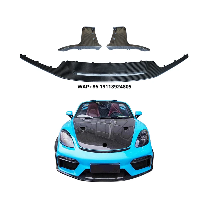 

For 718 2016-2024 Car Modification Upgrade RS Carbon Fiber Front Lip Carbon Fiber Front Bumper