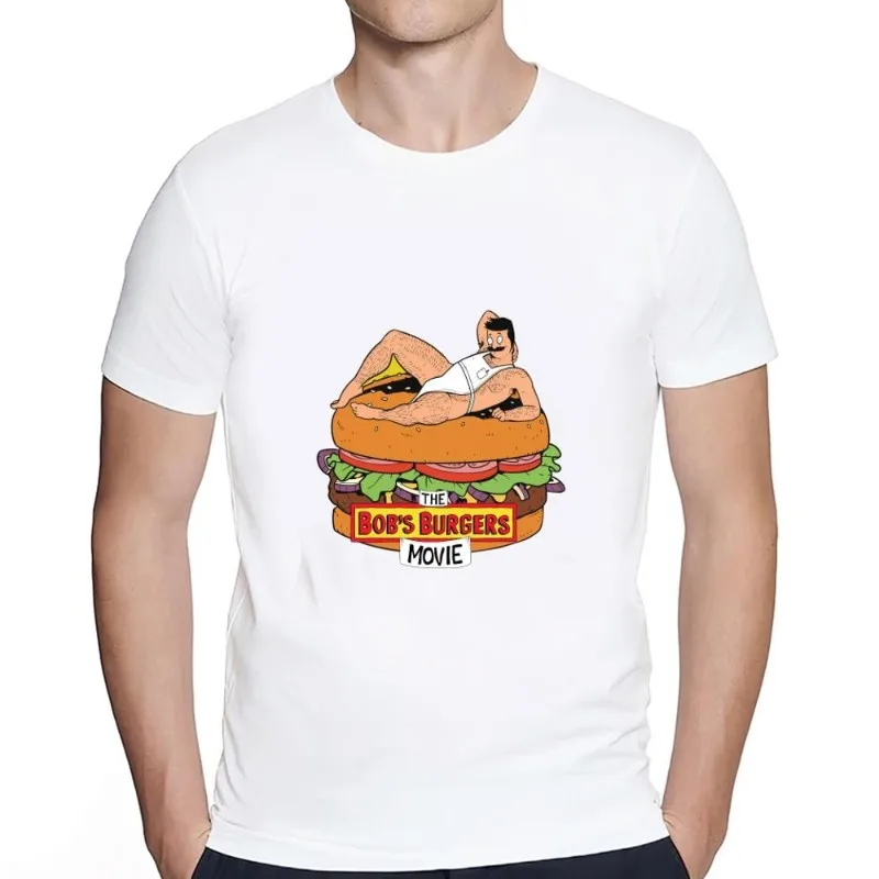 

MINISO Cartoon The B-Bobs Burgers T Shirt Women Couple Combination Clothes Short Sleeve Collar Fashion Man Cotton