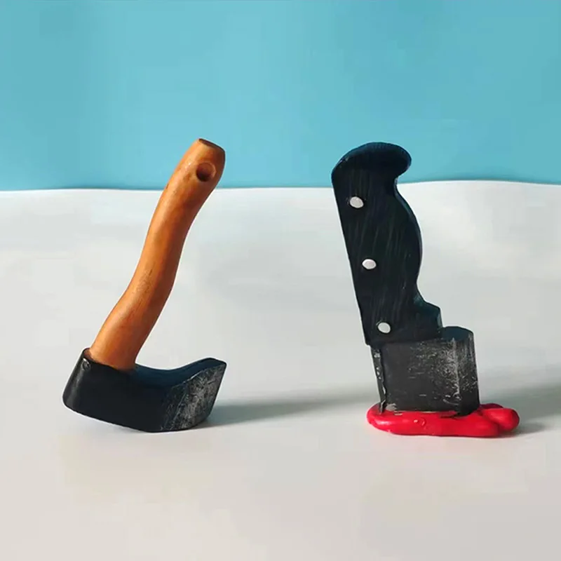 3D Funny Knife & Axe Magnets | Realistic-Looking Magnetic Stickers for Fridge, Whiteboard & Office Cabinets view 3