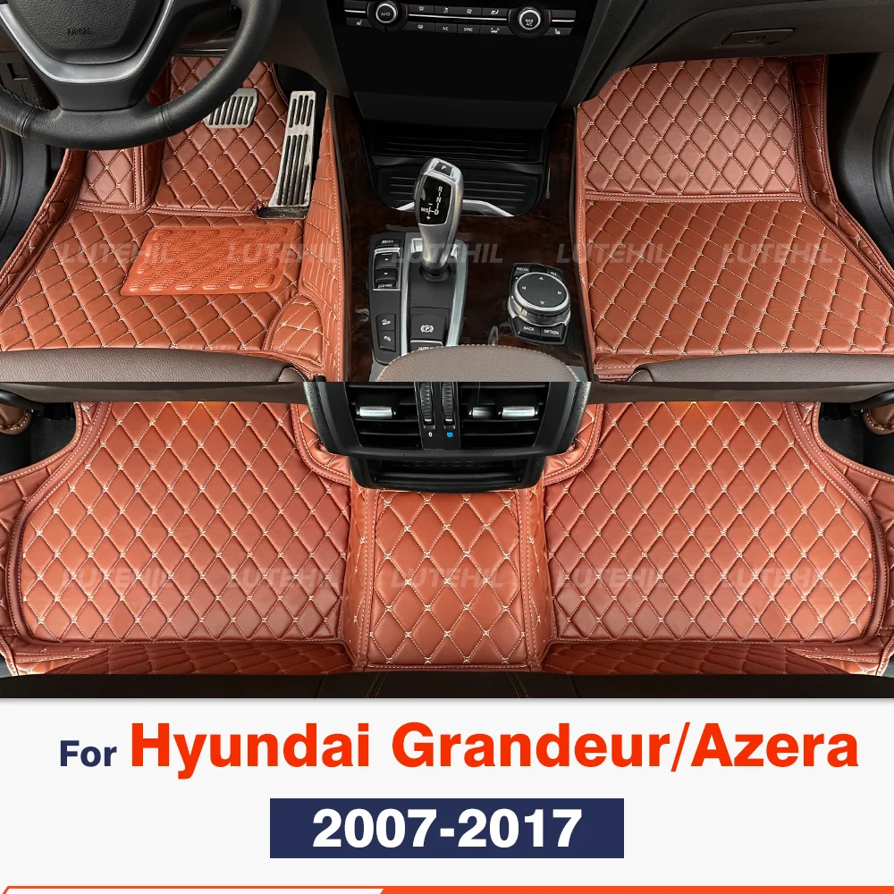 

For Hyundai Grandeur/Azera 2007-2017 2016 2015 2014 2013 2012 Custom Car Floor Mat Automobile Carpet Cover Interior Accessories