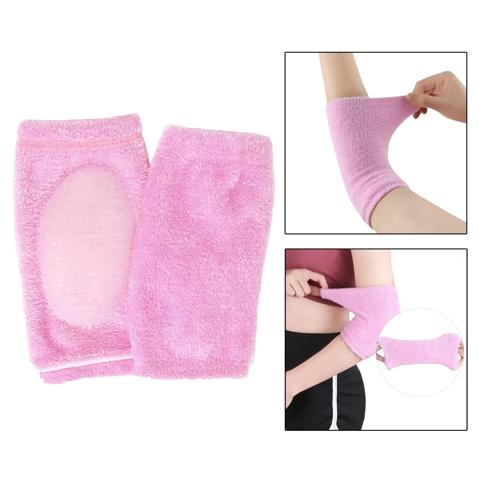 2Pcs Moisturizing Gel Elbow Sleeve, Breathable Dry Skin Moisturizing Elastic Elbow Protector Elbow Protection Cover for SPA Home