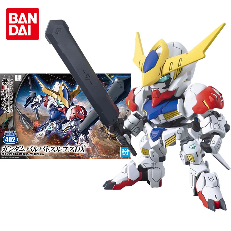 Bandai Genuine Gundam Model Kit Anime Figure SD BB 402 Barbatos Lupus DX Collection Gunpla Anime Action Figure Toys for Children