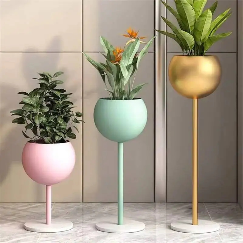 Iron Stand Nordic Room Flowerpot Personality Light Luxury Indoor Plant Stand Living Simple Balcony Floor Plant Shelf for Flowers