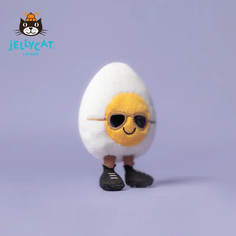 

Оригинальная мягкая игрушка Jellycat Amuseables Boiled Egg Chic из Великобритании, супермягкая плюшевая кукла-украшение, компаньон для спортзала, креативный подарок для детей