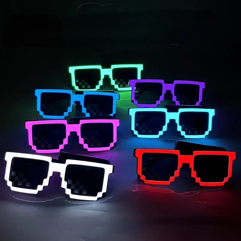 New Wireless LED Glasses Luminous Glow Flashing Mosaic Eyewear SunGlasses UV400 Neon Party Glasses Party Festival Supplies