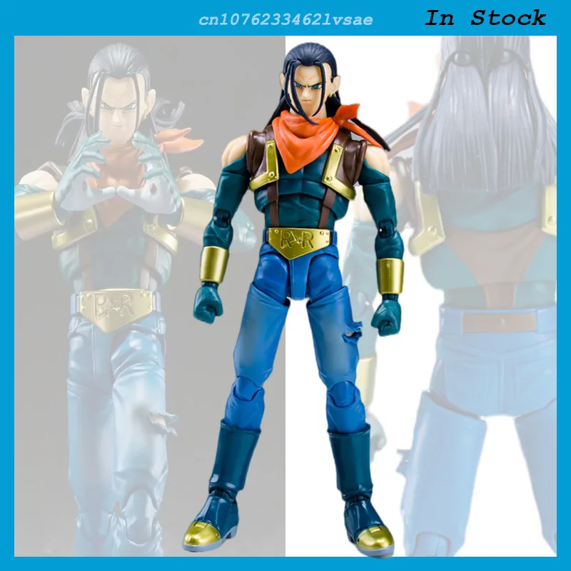 Bandai S.H.Figuarts SHF Super Android 17 Action Figure Dragon Ball GT Anime Figurine Joint Movable Doll Model GK Collection Toys