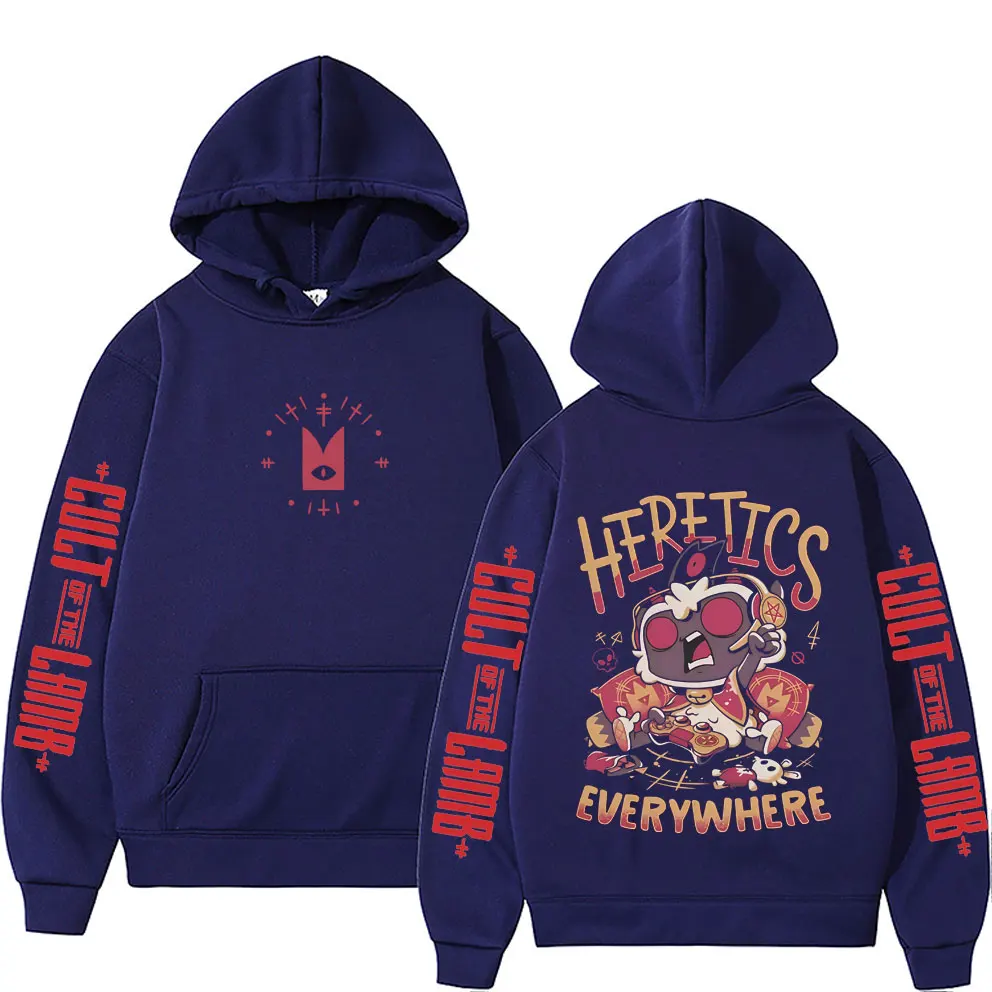 Hot Sale Game Cult of The Lamb Graphic Hoodie Fans Gift Men Women Casual Hooded Sweatshirt Male Cute Oversized Pullover Hoodies view 3