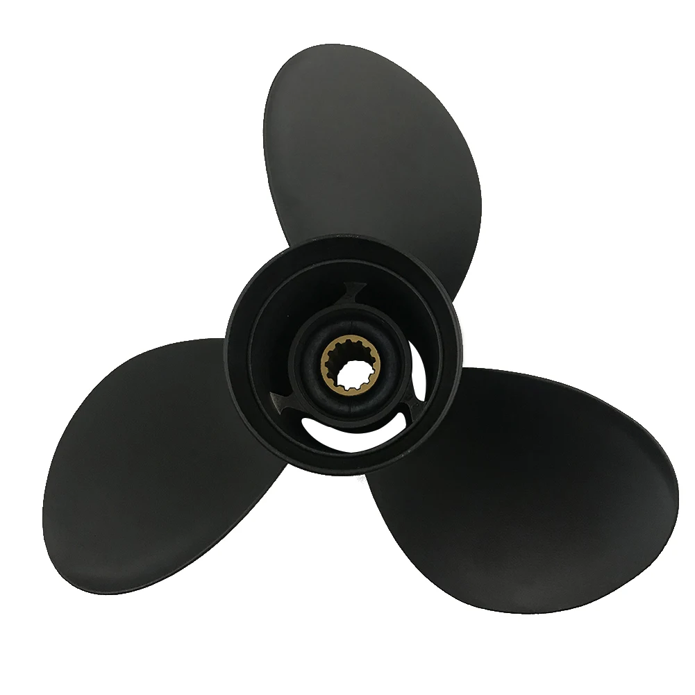 Boat Propeller 11 3/8x14 for Suzuki DT40/DF40/DT50/DF50 3 Blades Aluminum 13 Tooth RH OEM NO: 58100-95353-019 11.375x14