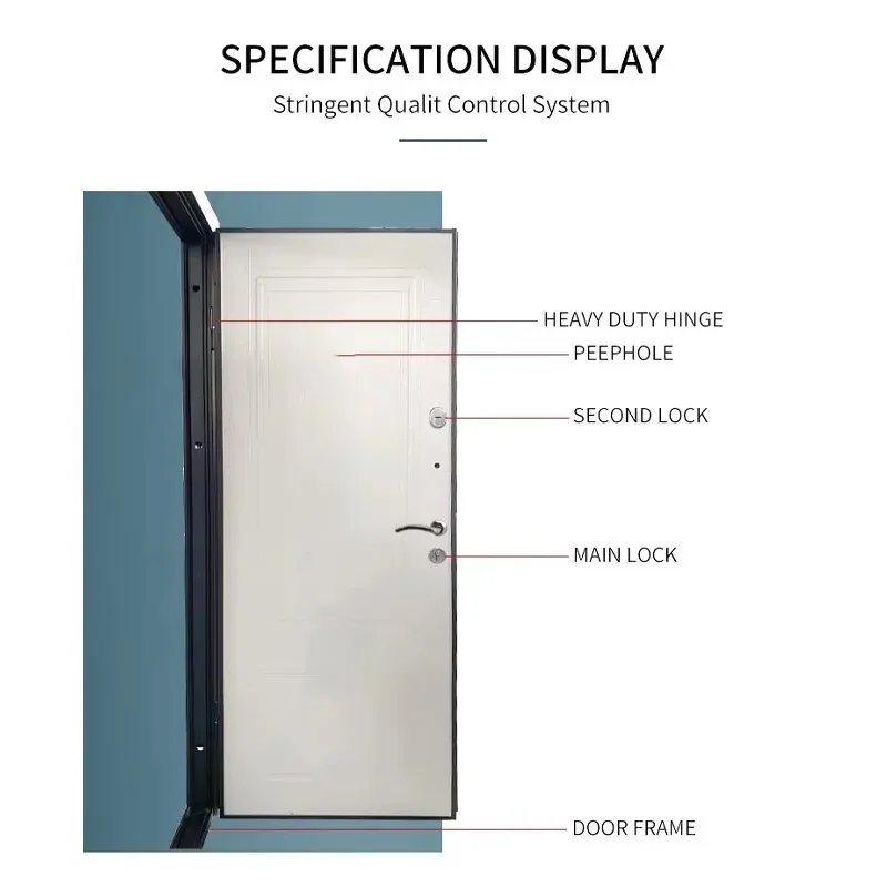 Russian Style Steel Wood Security Door Home Entry Villa Exterior Door Foreign Trade Export Anti Theft Main Entrance Gate