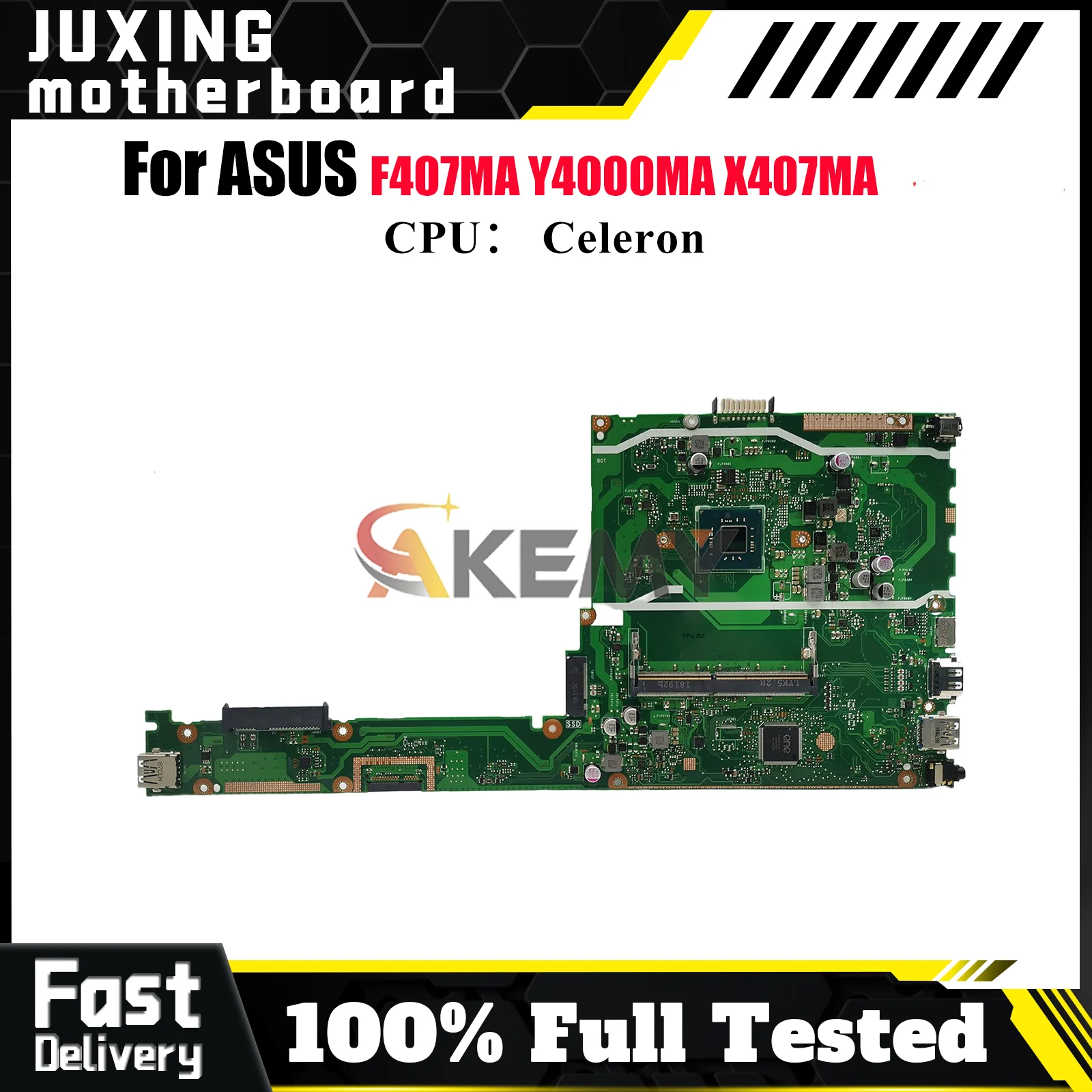 

X407MA Laptop Motherboard For ASUS VivoBook X407MA Y4000MA X407M F407MA Notebook Mainboard With Celeron CPU 100% tests OK stk