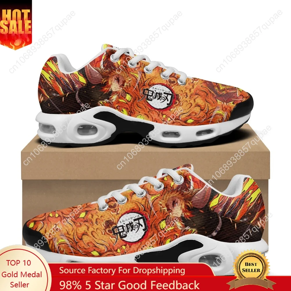 Kyojuro Rengoku Air Cushion Sneakers Flame Hashira Men Womens Sports shoes High Quality Custom Leisure Mesh Sneaker