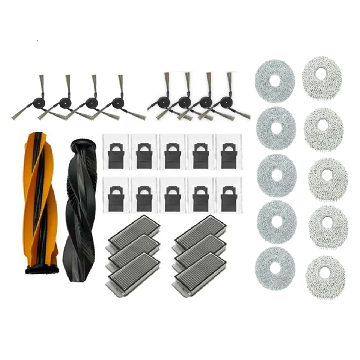 

B25B 36 Pcs for Dreame X50 Ultra / S40 Enhanced Edition Sweeper Accessories Main Side Brush Filter Rag Dust Bag