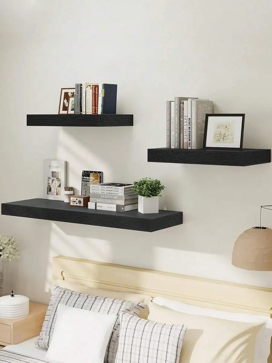 1pc Thick Wall-Mounted Shelving Unit, Large White Wall-Mounted Shelving Unit With Heavy-Duty, Suitable For Bedroom, Living Room,