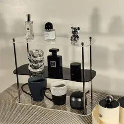 INS same model Table shelf Three layer acrylic perfume shelf High level simple modern cup shelf Table top sorting cabinet decor