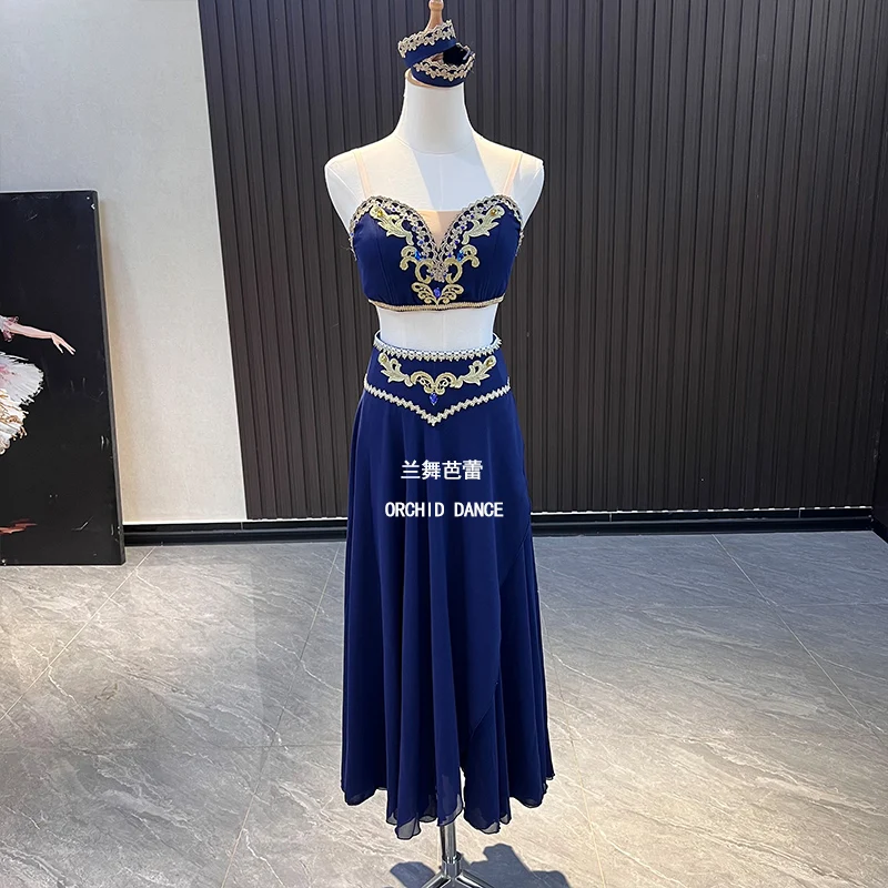 BT01386 전문 맞춤형 사이즈 맞춤형 색상 어린이 소녀 성인 부적 퍼포먼스 웨어 블루 발레 서정적 큐피드 드레스