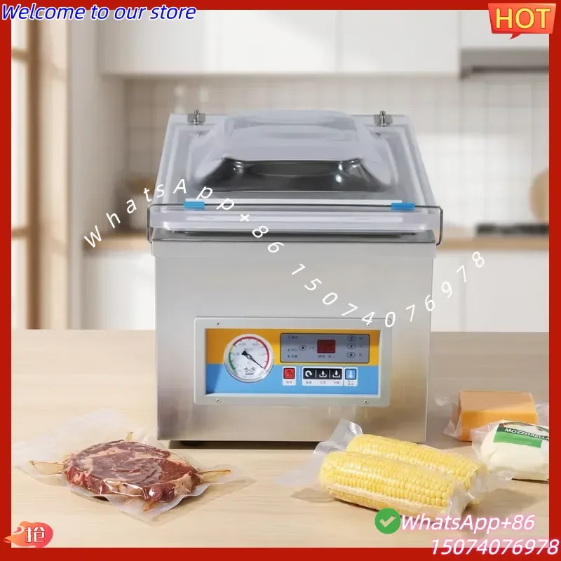 2026 DZ-260PD Tabletop Vacuum Sealer Machine for Small Business External Vacuum Packing Machine Food Saver Sealer Wholesale