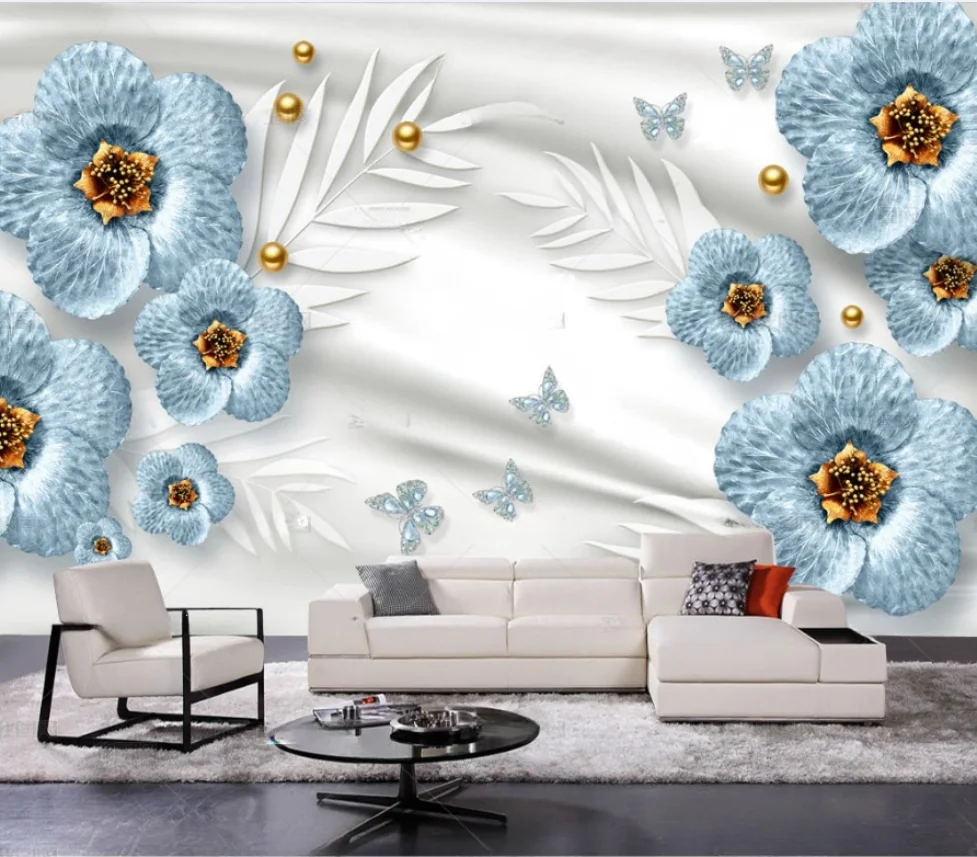 

Классические обои для интерьера на заказ, роскошные золотые 3D-стереообои с европейским узором, украшенные элементами декора, для фона телевизора, 3D-обои papel de parede