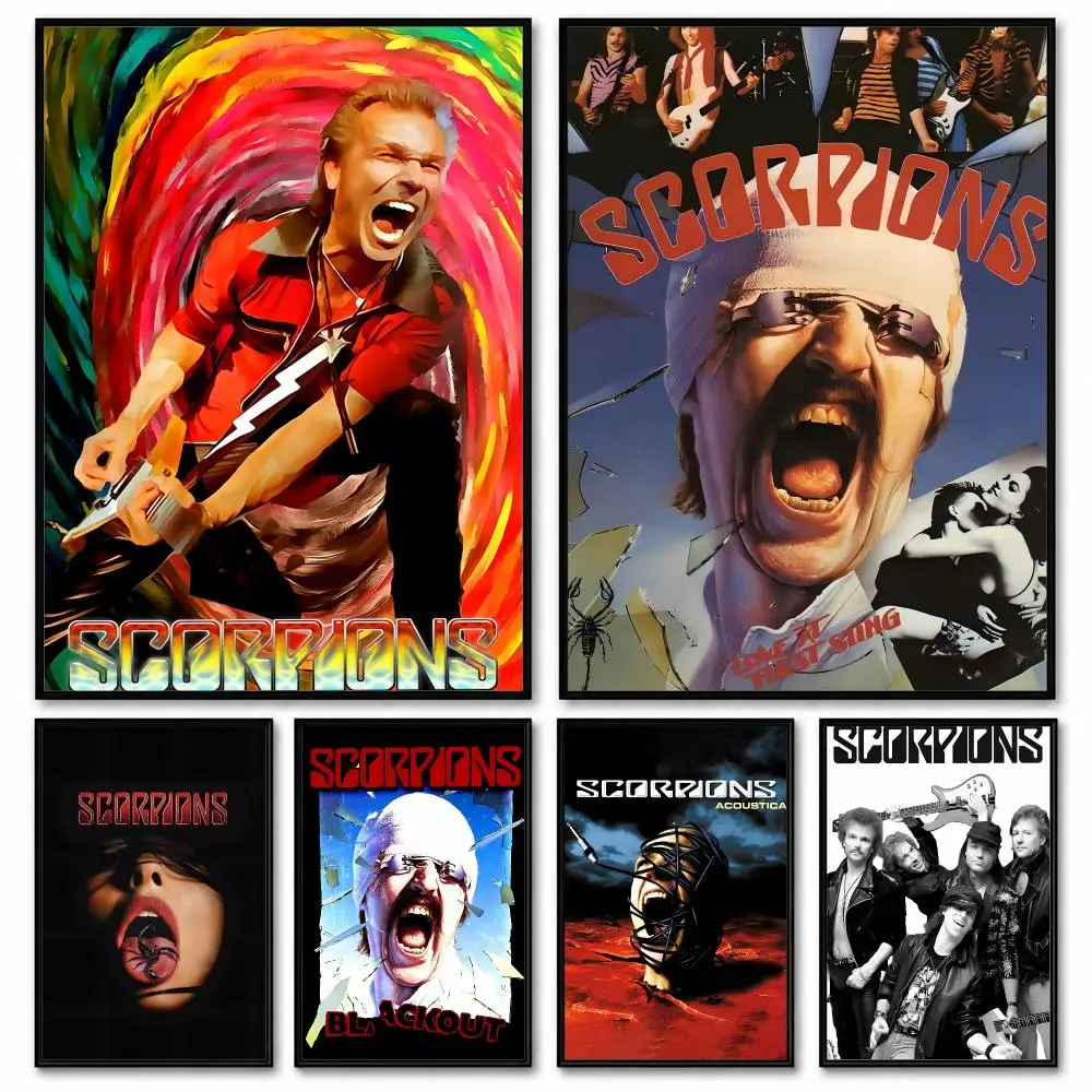 Classic Popular Band  S-Scorpions Painting Canvas Wall Art Prints for Living Room Bedroom Home Decor Halloween Gift