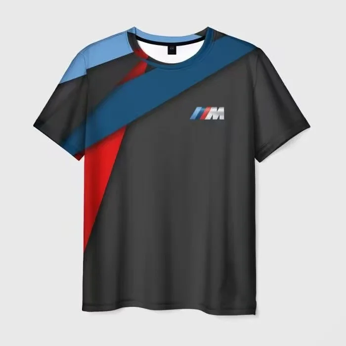 BMW Summer Breathable Quick Drying Short Sleeve T-Shirt Men Motogp Racing Suit O-Neck Oversized Racing Comfortable Sweating Top