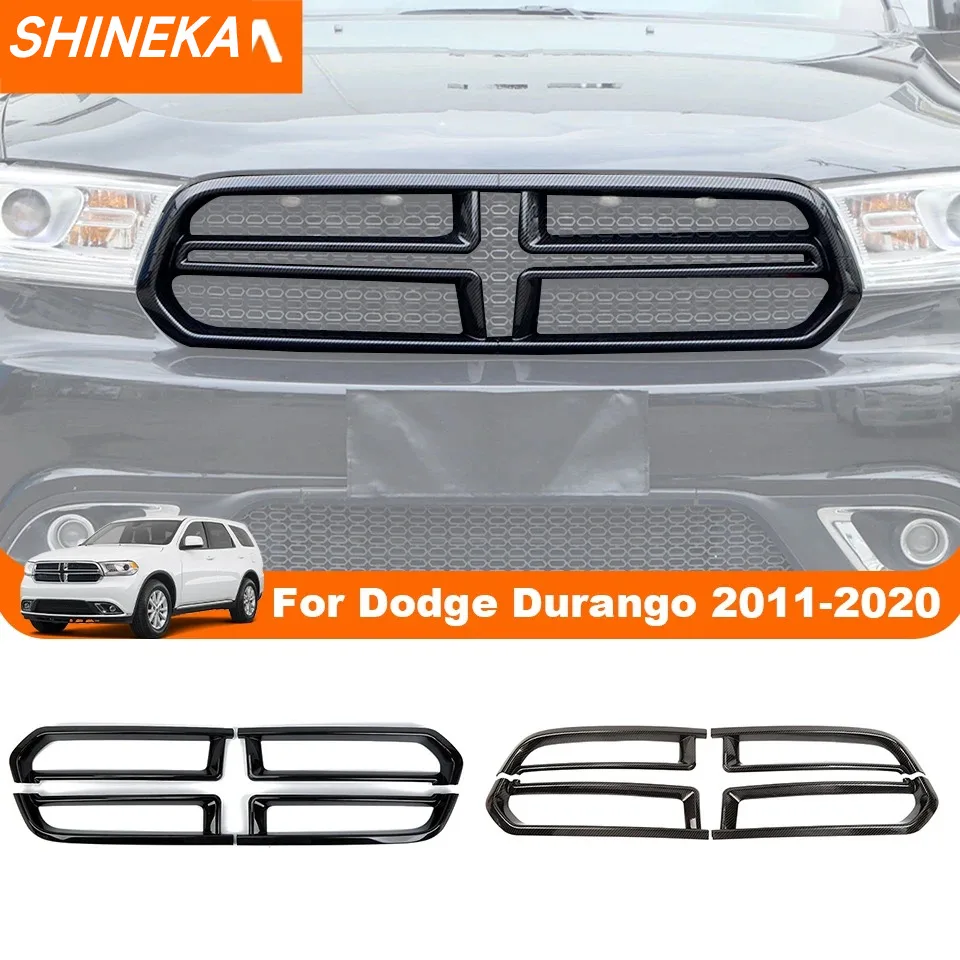 ABS Car Front Grilles Decoration Cover For Dodge Durango 2011 2012 2013 2014 2015 2016 2017 2018 2019 2020 Exterior Accessories