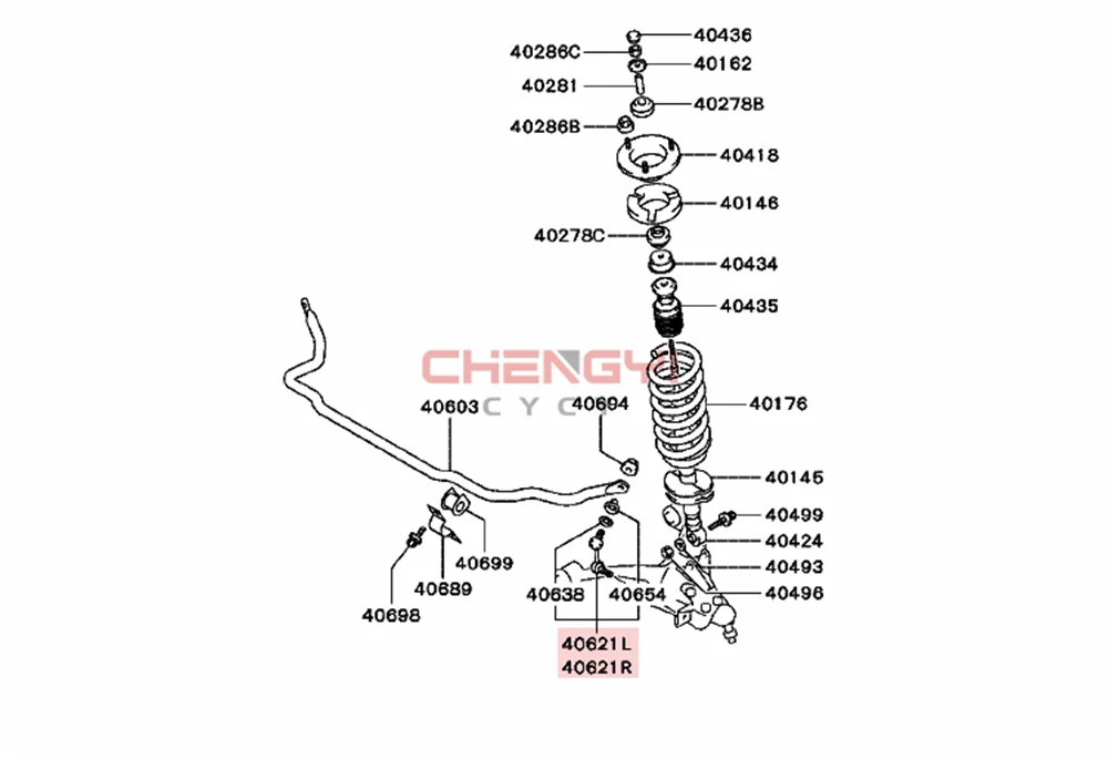 Front Suspension Stabilizer Bar Small Link Ball Joint For PAJERO MONTERO V63 V73W V77W V78W MR374521 MR374522 4056A106 4056A105