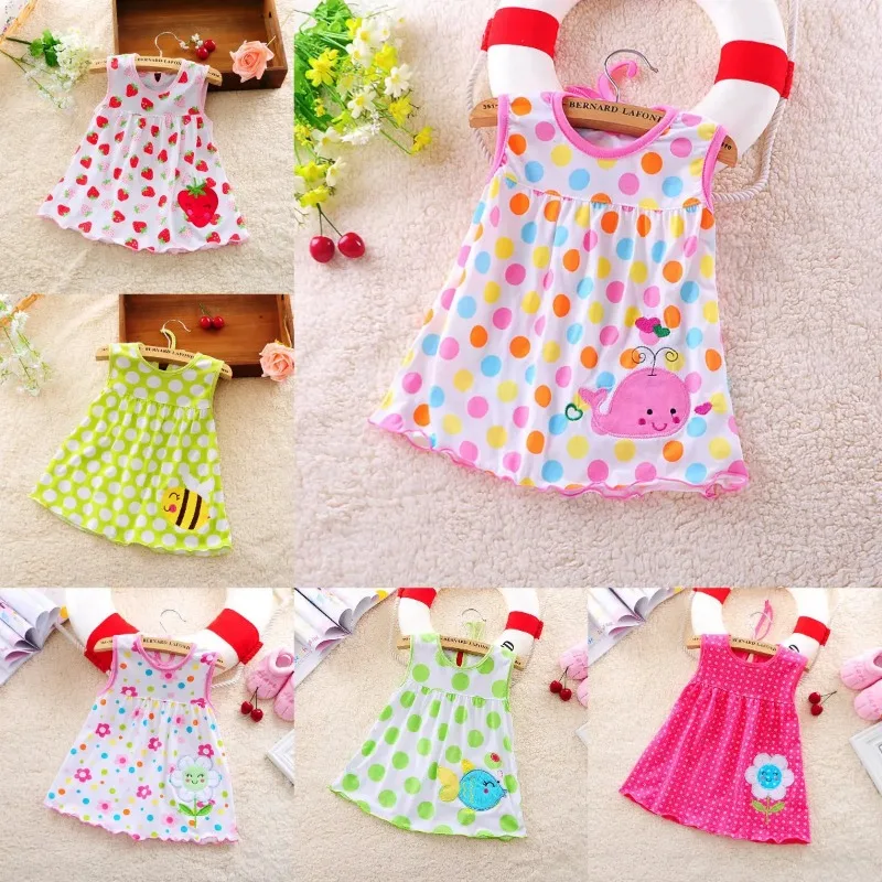 Baby girl Dress summer Girls Dresses Style Infantile Dress Hot Sale Baby Girl Clothes Red Flower Style Dress 0-24months