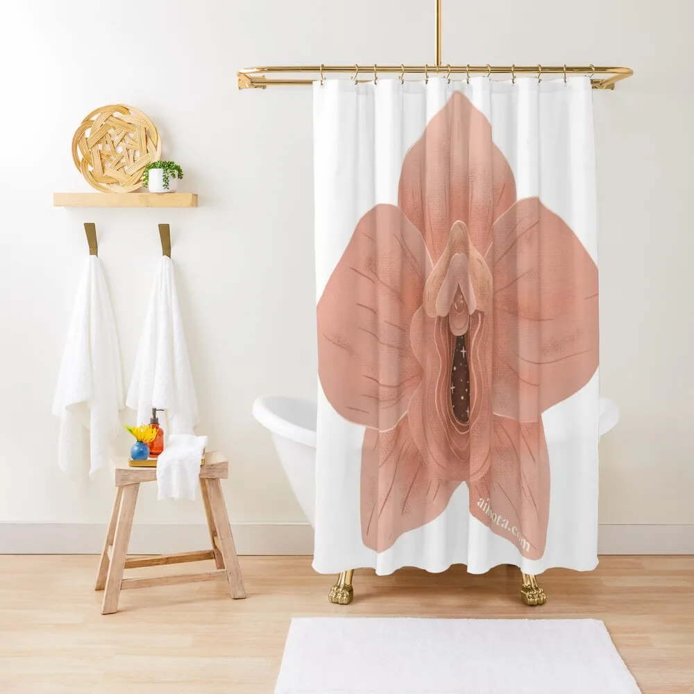 

Feminine Flower Vulva Shower Curtain In The Bathroom Shower For Bathroom Waterproof Fabric Shower Bathroom Decor Curtain