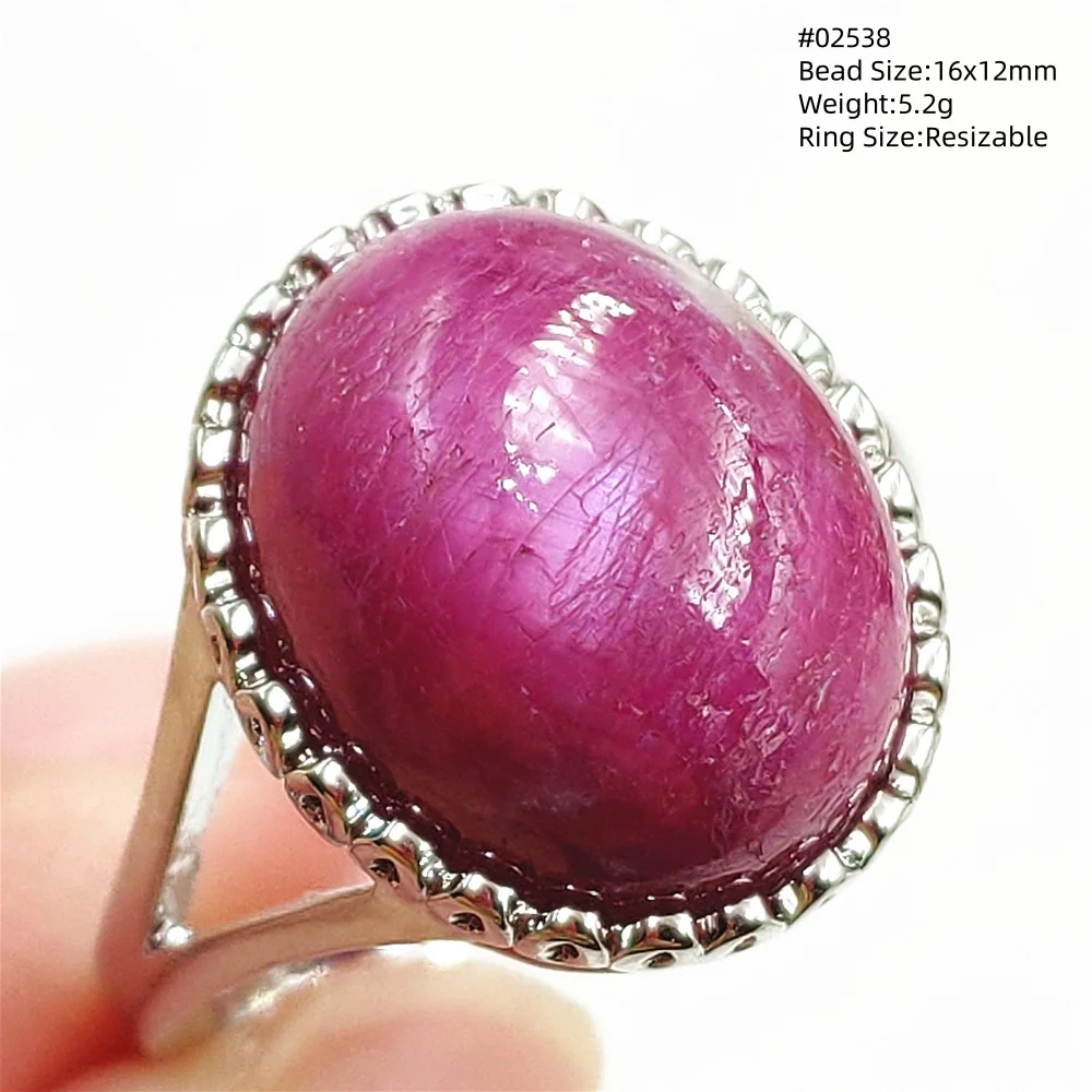 Anillo ajustable de rubí rojo Natural, joyería de piedras preciosas raras, luz de estrella, Plata de Ley 925, gota de agua de Rubí, anillo de gran tamaño AAAAAA