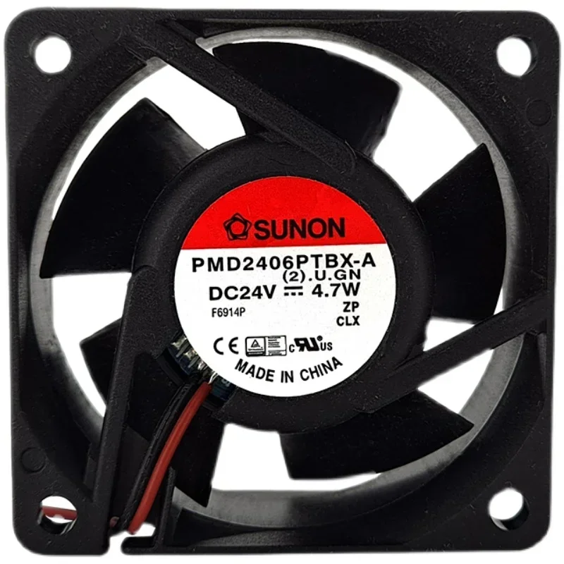 PMD2406PTBX-A (2).U.GN Sunon fan DC24V 4.7w 6025 6CM cooling fan 60*60*25MM