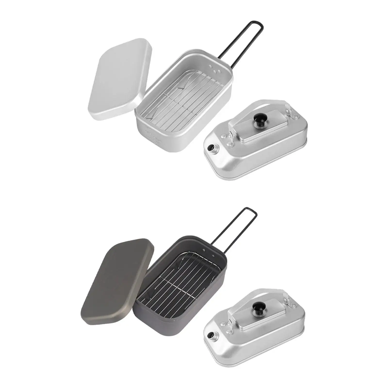 

Camping Bento Box Multiuse Cookware Portable Water Kettle Camping Kettle Set Tea Pot for Cooking Garden Hiking Campfire Travel