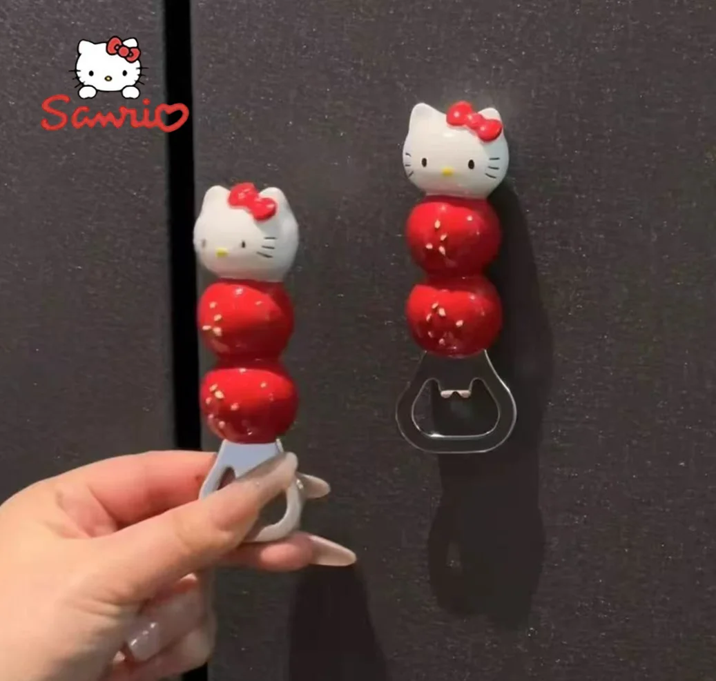 かわいいサンリオハローキティ栓抜き冷蔵庫マグネット飾り漫画創造性栓抜きかわいい装飾ホリデーギフト
