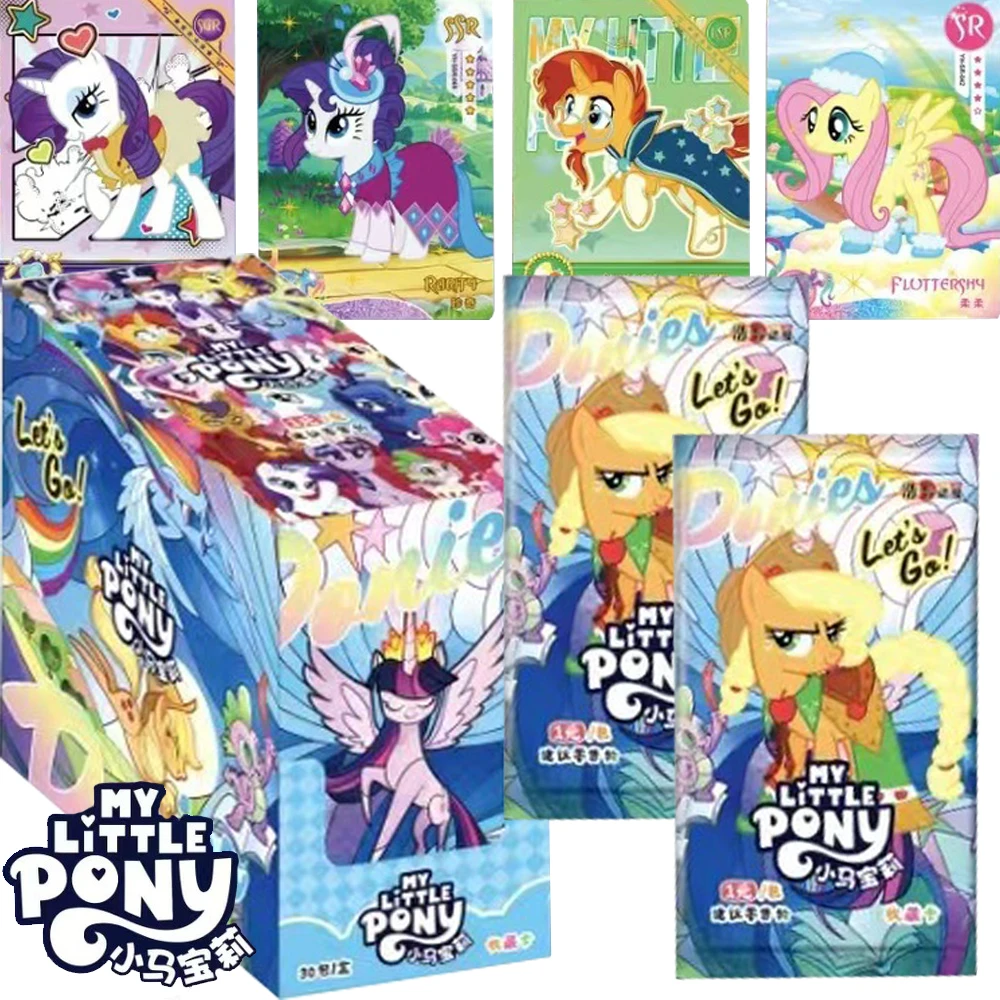 

Genuine My Little Pony Collection Cards for Kids Friendship Magic Animation Fluttershy Rarity Theme Character Card Festival Gift