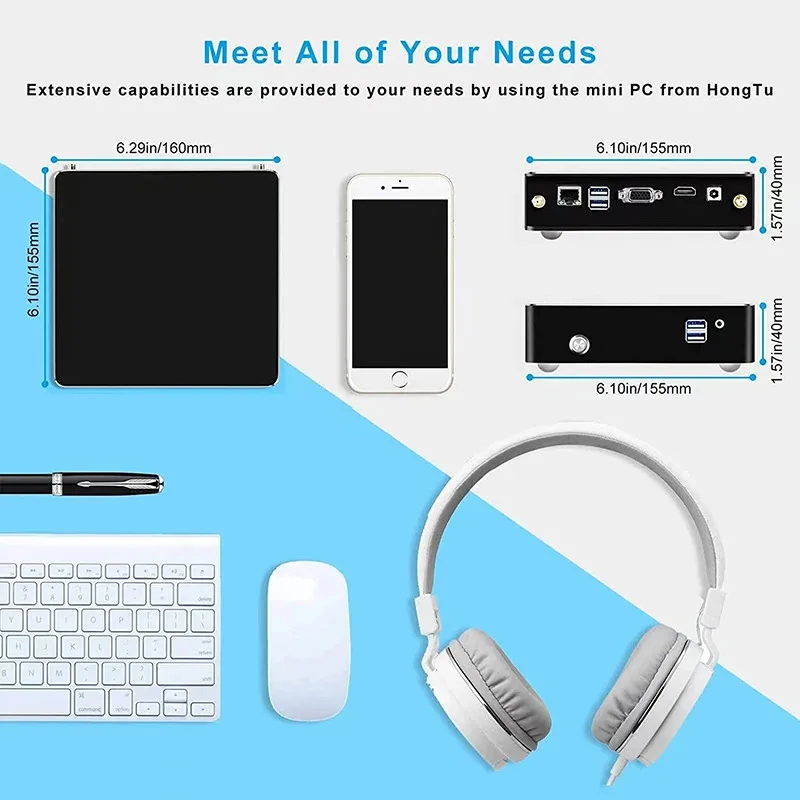 Commercio all'ingrosso di alta qualità educativo tutto in uno computer Win10 Mini Pc con ventola di raffreddamento Mini Pc industriale Box Pc