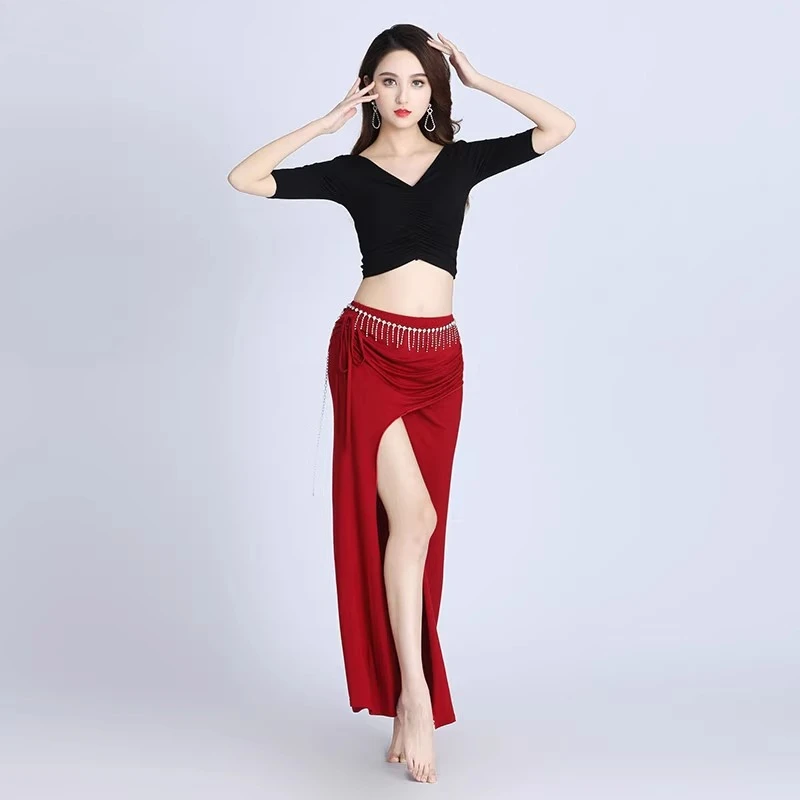 Customized New Plus Size Modal Belly Dance Costumes Practice Dress Set Belly Dance Top Skirt Performance Skirt