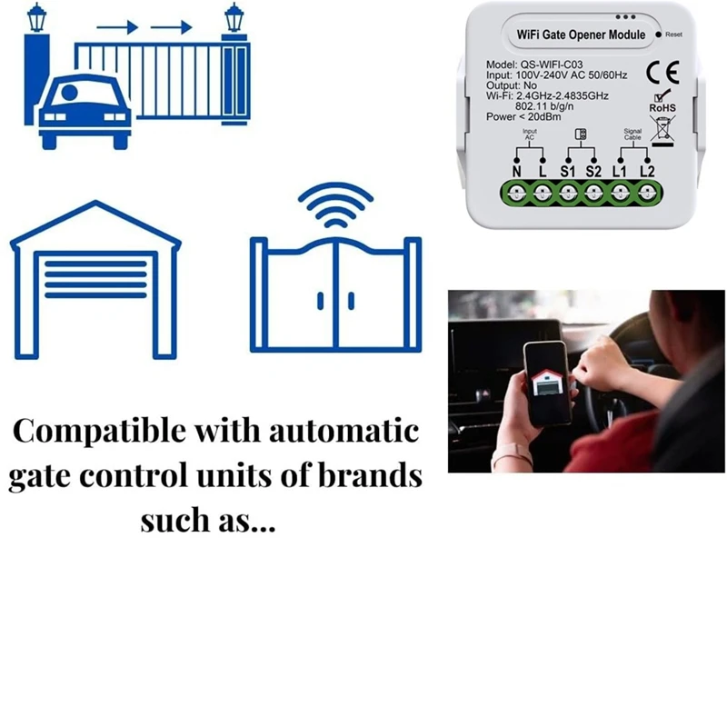 Tuya Smart Curtain Switch Module Connect Roller Blinds Shutter Electric Motor For Alexa Google Home