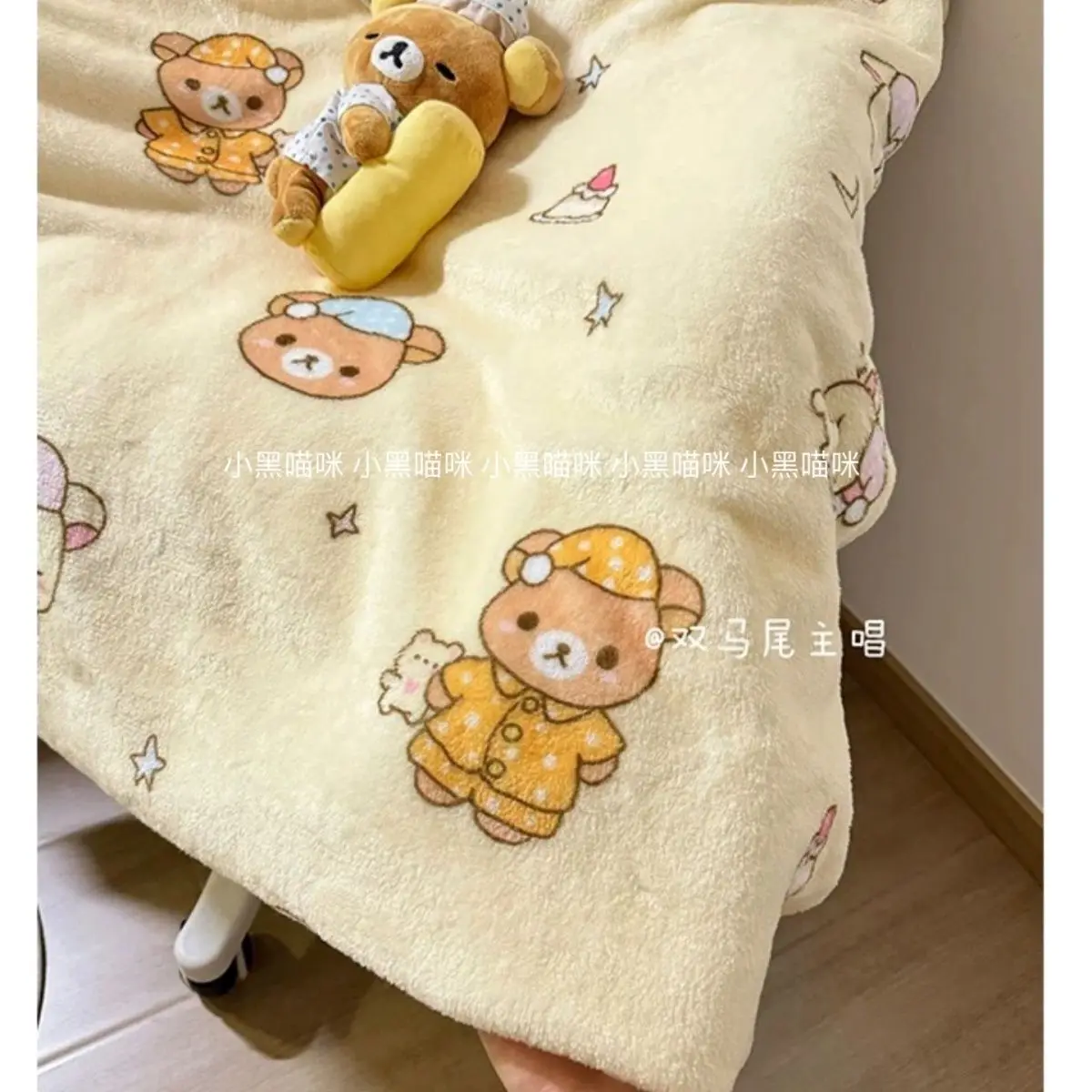 Rilakkuma بطانية أربعة مواسم العالمي بطانية الحليب المخملية عنبر مكتب تكييف الهواء بطانية القيلولة غطاء دافئ الهدايا #5
