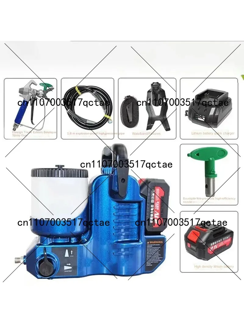 

1.2L Electric High Pressure Airless Paint Sprayer Backpack Style Lithium-ion Powered (No Battery Charger Included)
