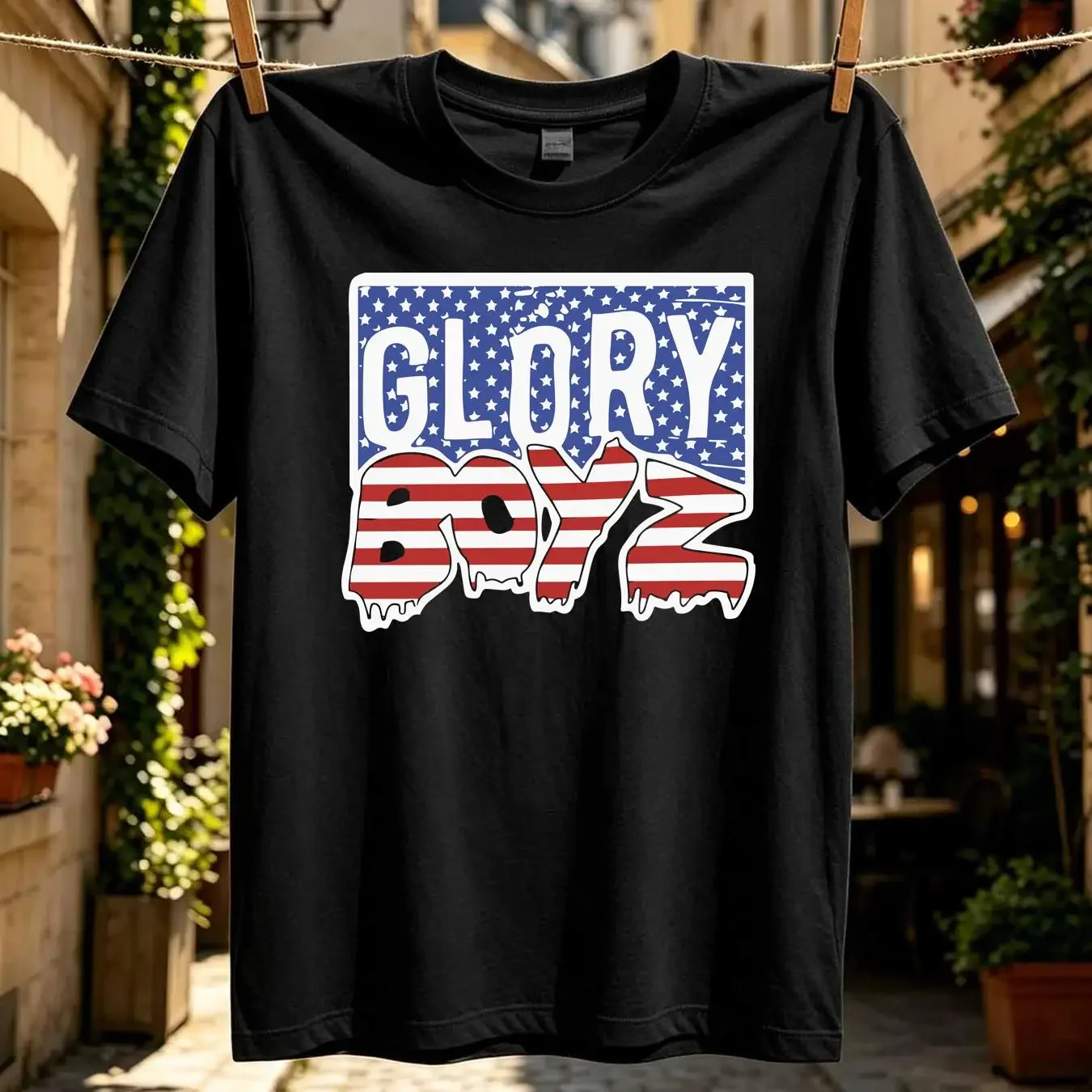 washed T Shirt Chieff Kief Glory Boyz USA Flag Glo Gang S 5XL New 2023 vintage Washed Top For Everyday Wear Versatile Unisex