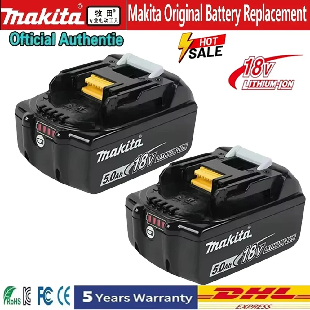 

N100% оригинальный аккумулятор для электроинструмента Makita18V6.0Ah, Makita LXT BL1860B BL1860BL1850 BL1830 Сменный светодиодный литий-ионный аккумулятор