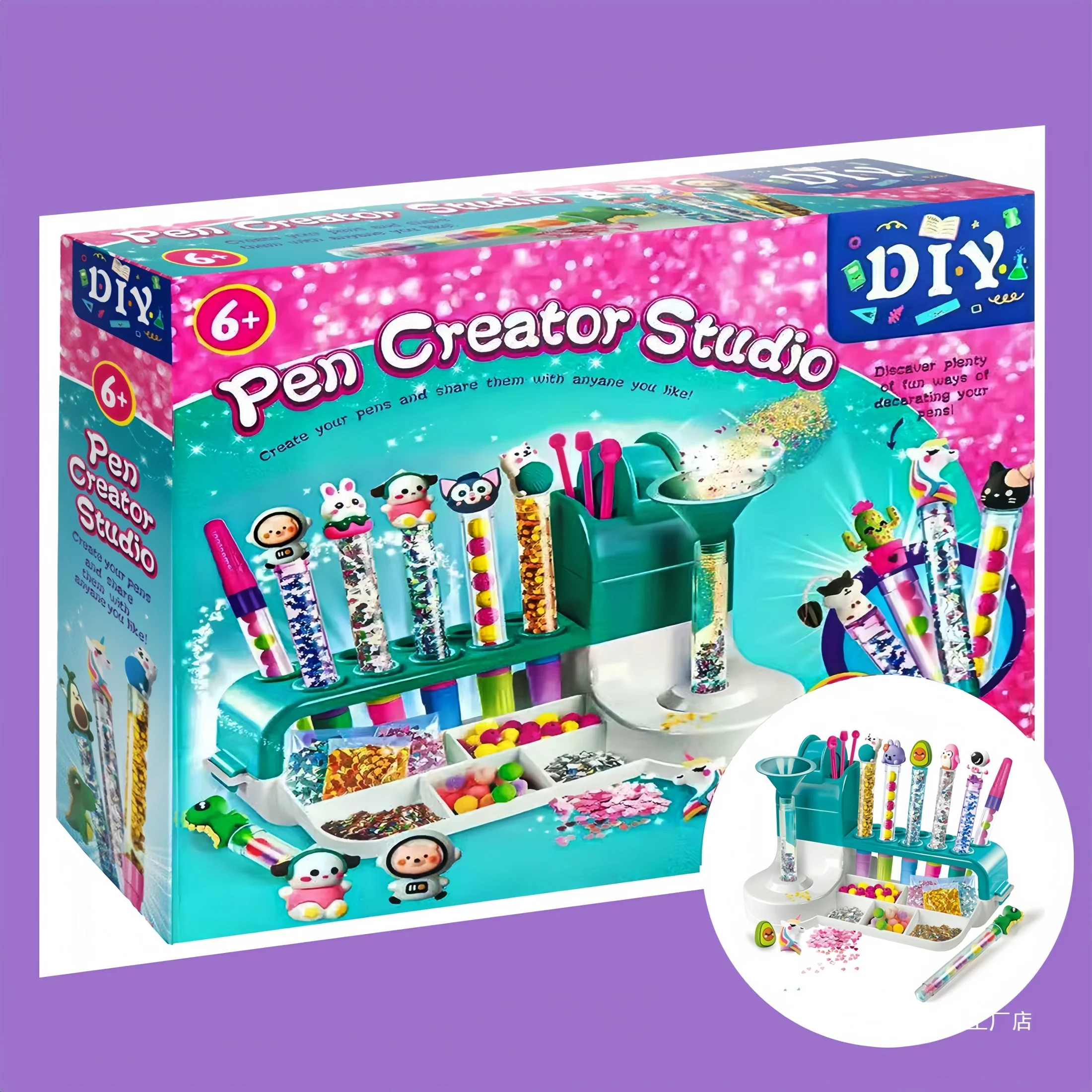 1 Set of DIY Magic Quicksand Pens, Handmade Pen-Making Kit, Artistic Creative Educational Gift