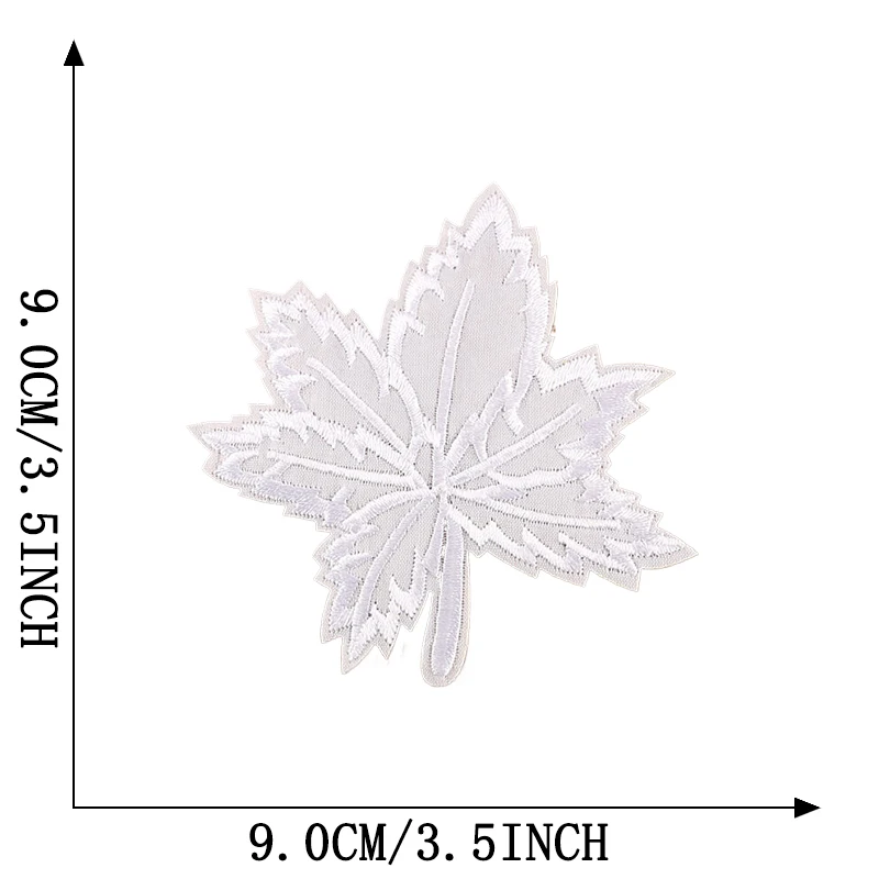 Weiße Blume große Größe kleines Eisen auf Patches für Kleidung bestickt Thermo collant DIY Naszywka Mochila nähen Aufkleber Parche Jacke – Detail 5